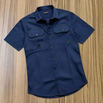 Kaizer Cotton Double Pocket Half Sleeve Shirt