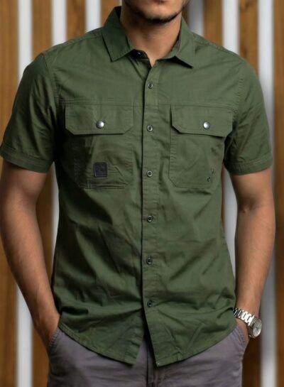 Kaizer Cotton Double Pocket Half Sleeve Shirt